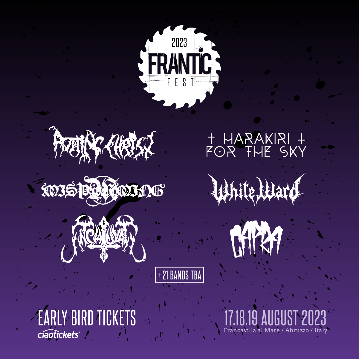 Frantic Fest 2023: disponibili le prevendite ufficiali; arrivano a sei le band annunciate