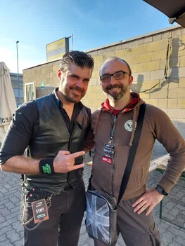 Il Vostro Affezionatissimo con Marco Genitoni (Marco è quello con i capelli, privo di panza)