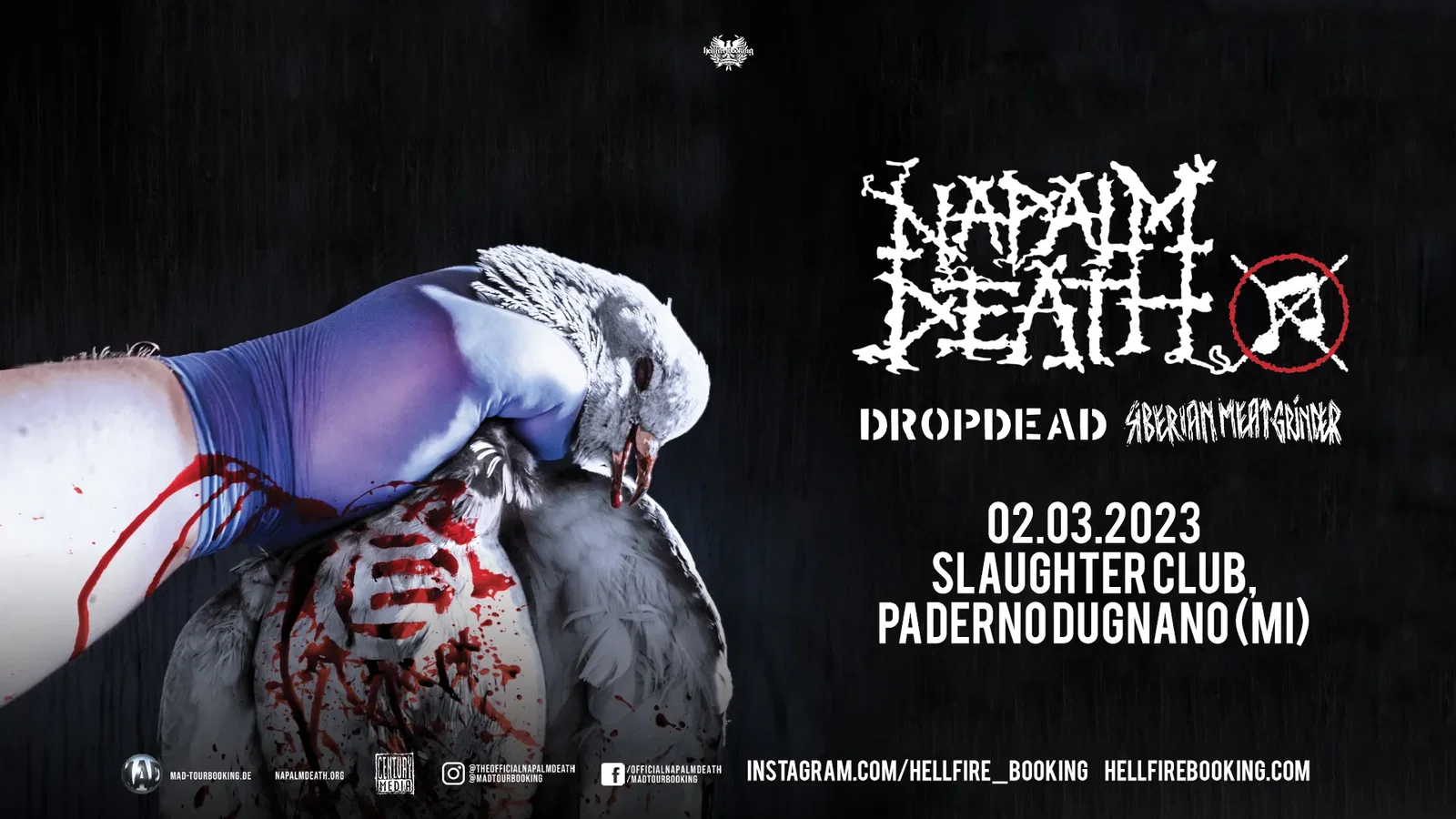 Live Report: Napalm Death @ Slaughter Club, Paderno Dugnano (MI) - 02/03/2023