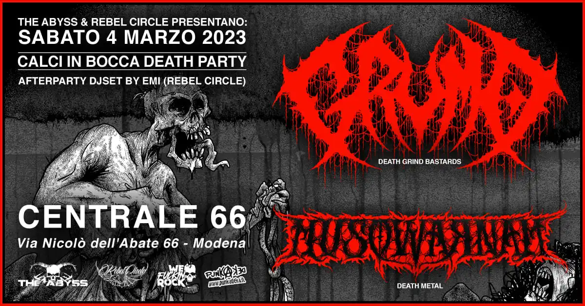 Live Report: Calci In Bocca Death Party @ Centrale 66, Modena - 04/03/2023