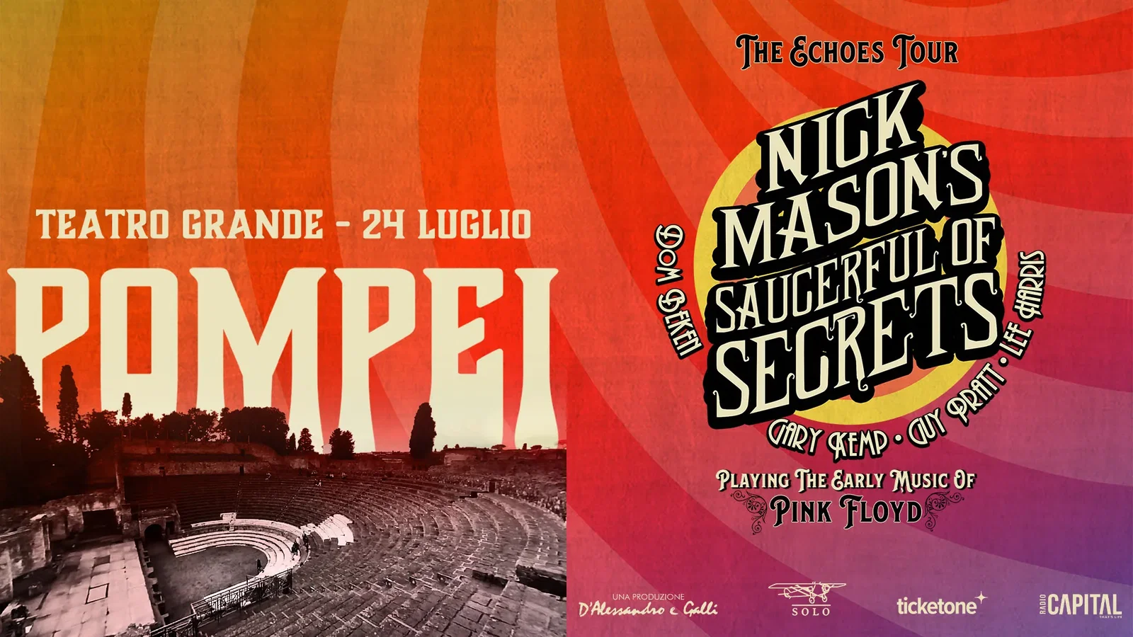 Nick Mason's Saucerful of Secrets: annunciato un concerto a Pompei!