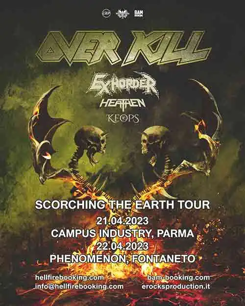 Live Report: Overkill + Exhorder + Heathen @Campus Industry (PR) - 21/04/2023