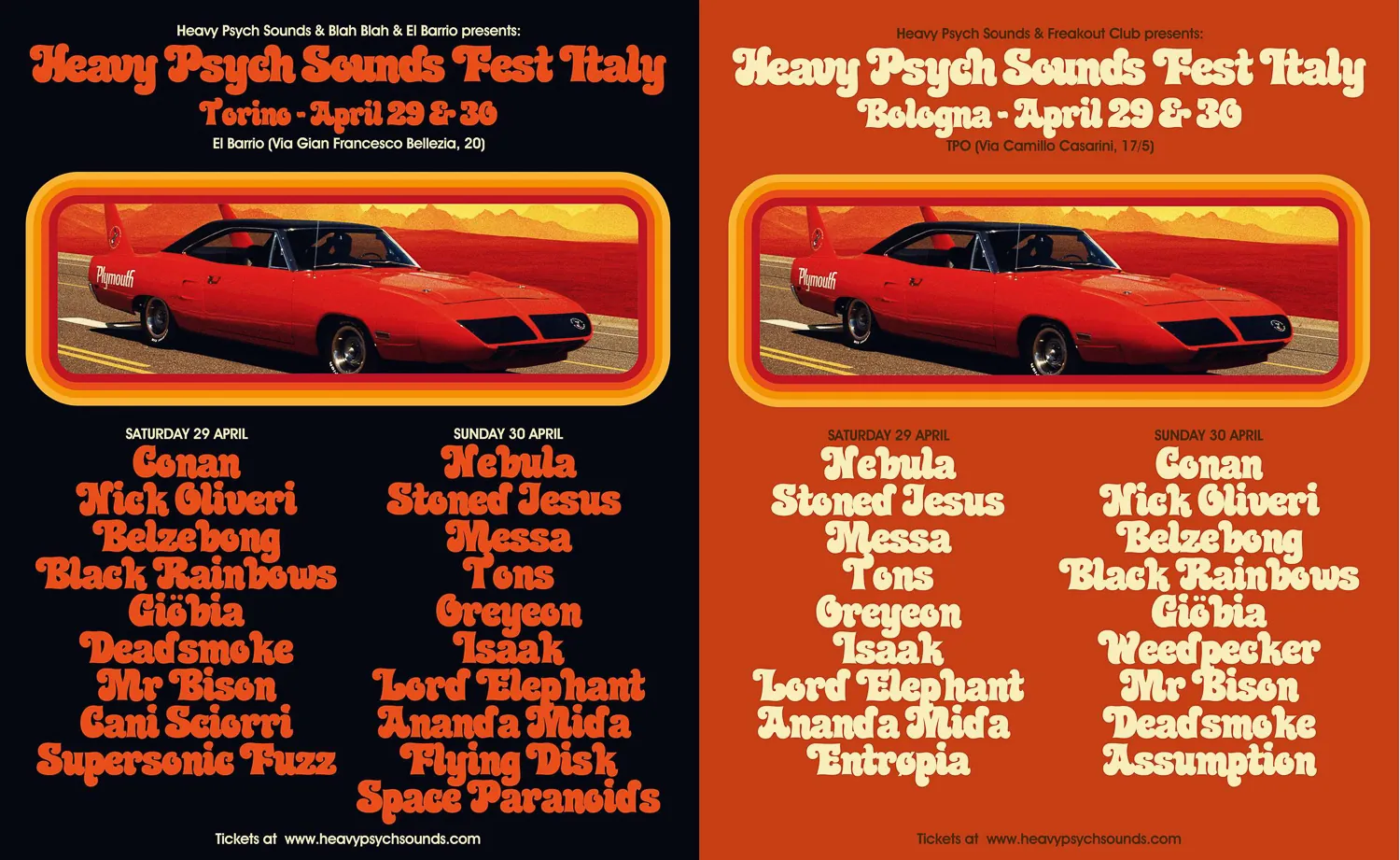 Heavy Psych Sounds Festival Italy: tutte le info delle serate