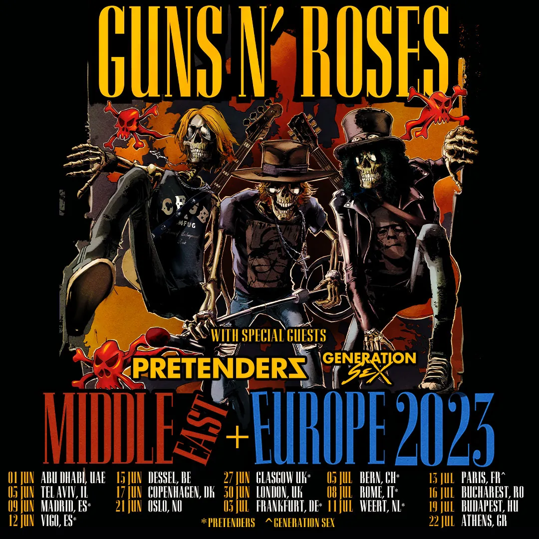 Guns N' Roses: annunciate le band di supporto per il tour europeo