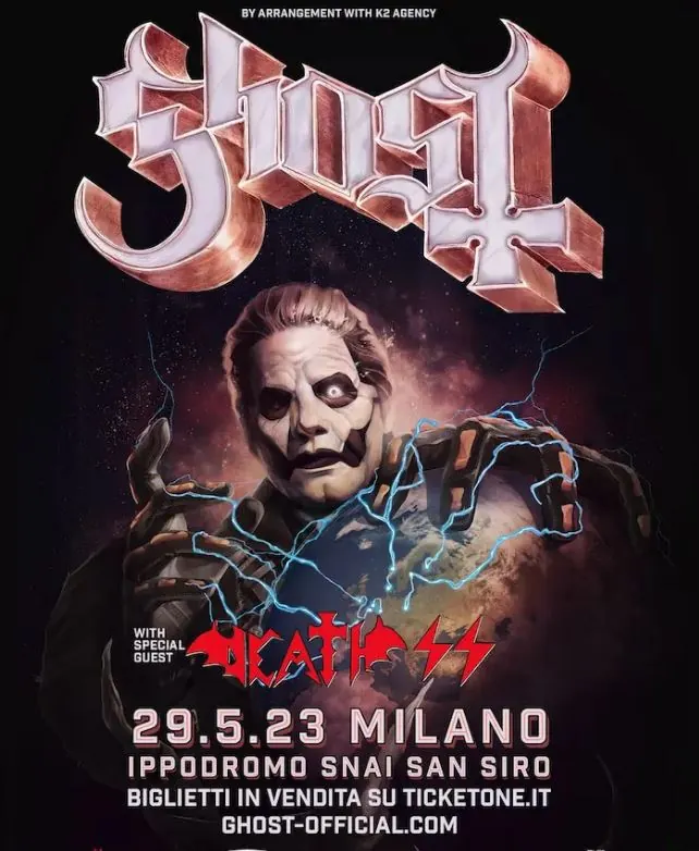 Ghost: gli orari del concerto di Milano insieme con Death SS e Lucifer