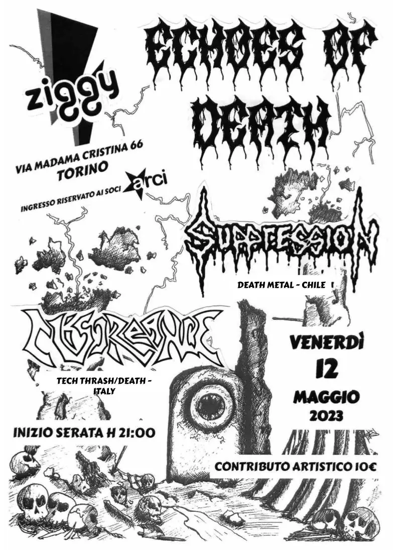 Live Report: Miscreance + Suppression @ Ziggy Club, Torino 12/05/2023