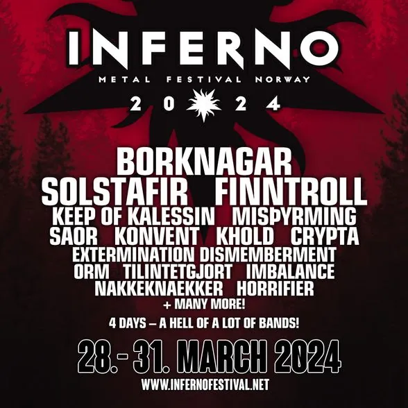 Inferno Metal Festival Norway 2024 locandina