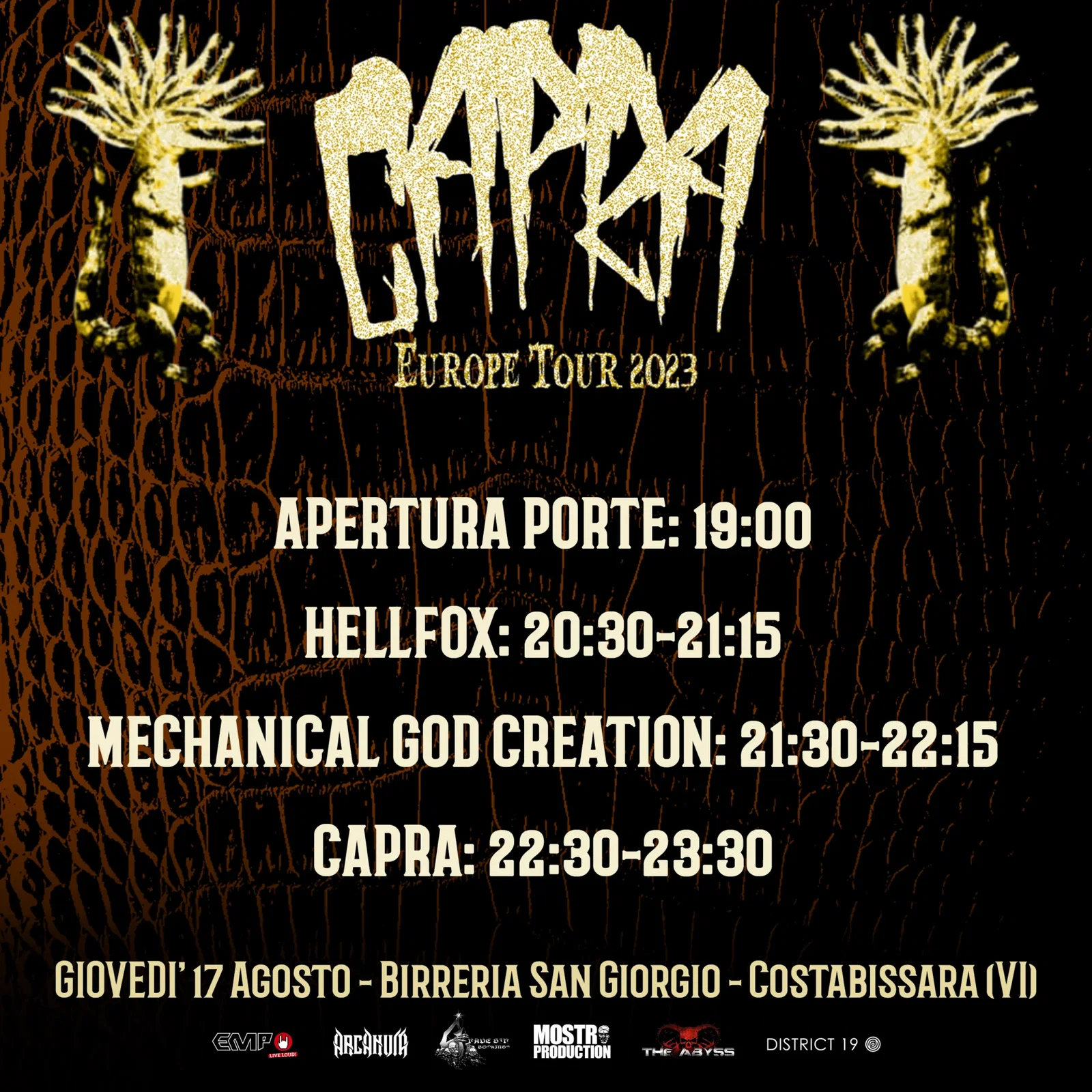 Capra: una data assime a assieme a Hellfox e Mechanical God Creation