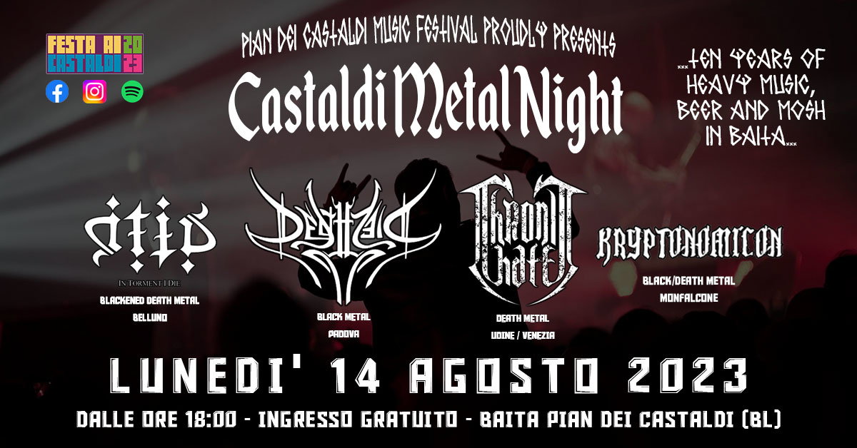 Castaldi Metal Night: i dettagli della decima edizione