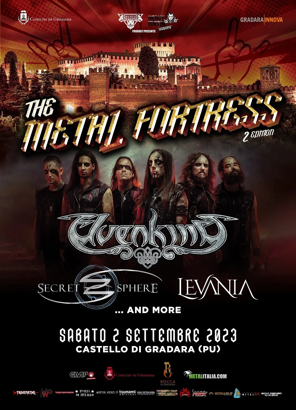 Metal Fortress 2023: festival al Castello di Gradara con Elvenking, Secret Sphere, Levania e altri