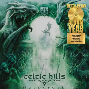 La copertina di “Huldufólk” con tanto di riconoscimento come Album dell'anno 2022 da parte di Metal Pedia