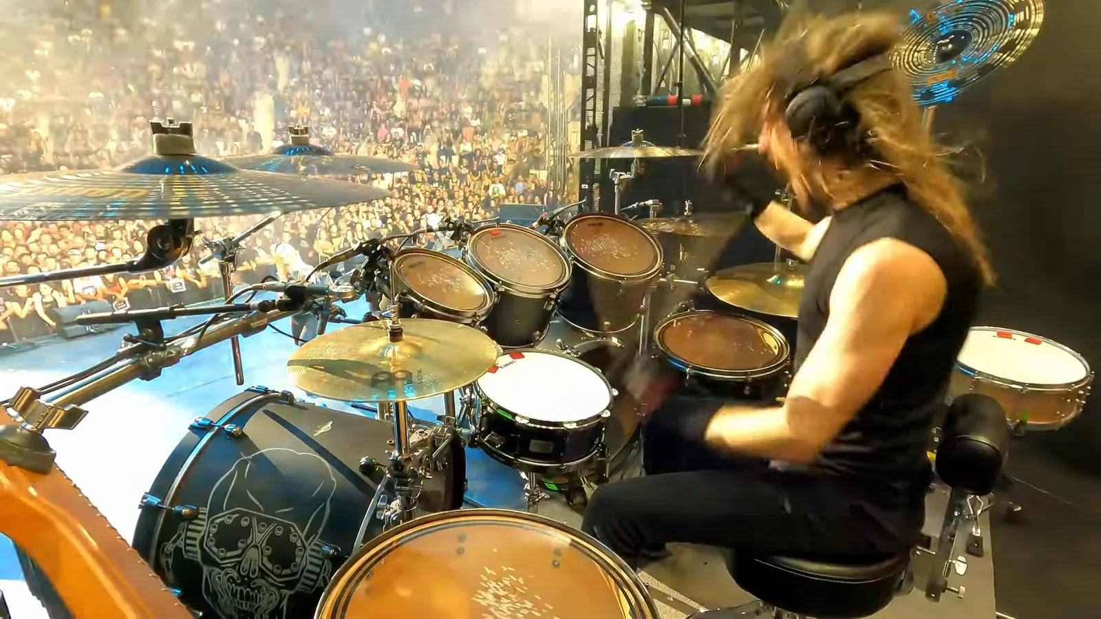 Megadeth: il drum-cam di 'Sweating Bullets' dallo show in Francia