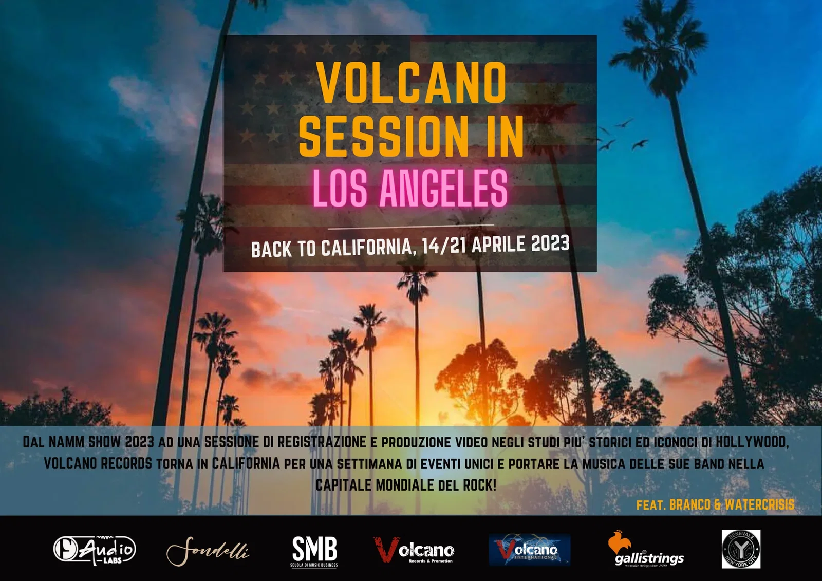 Volcano Records: a gennaio tornerà con i suoi artisti in California