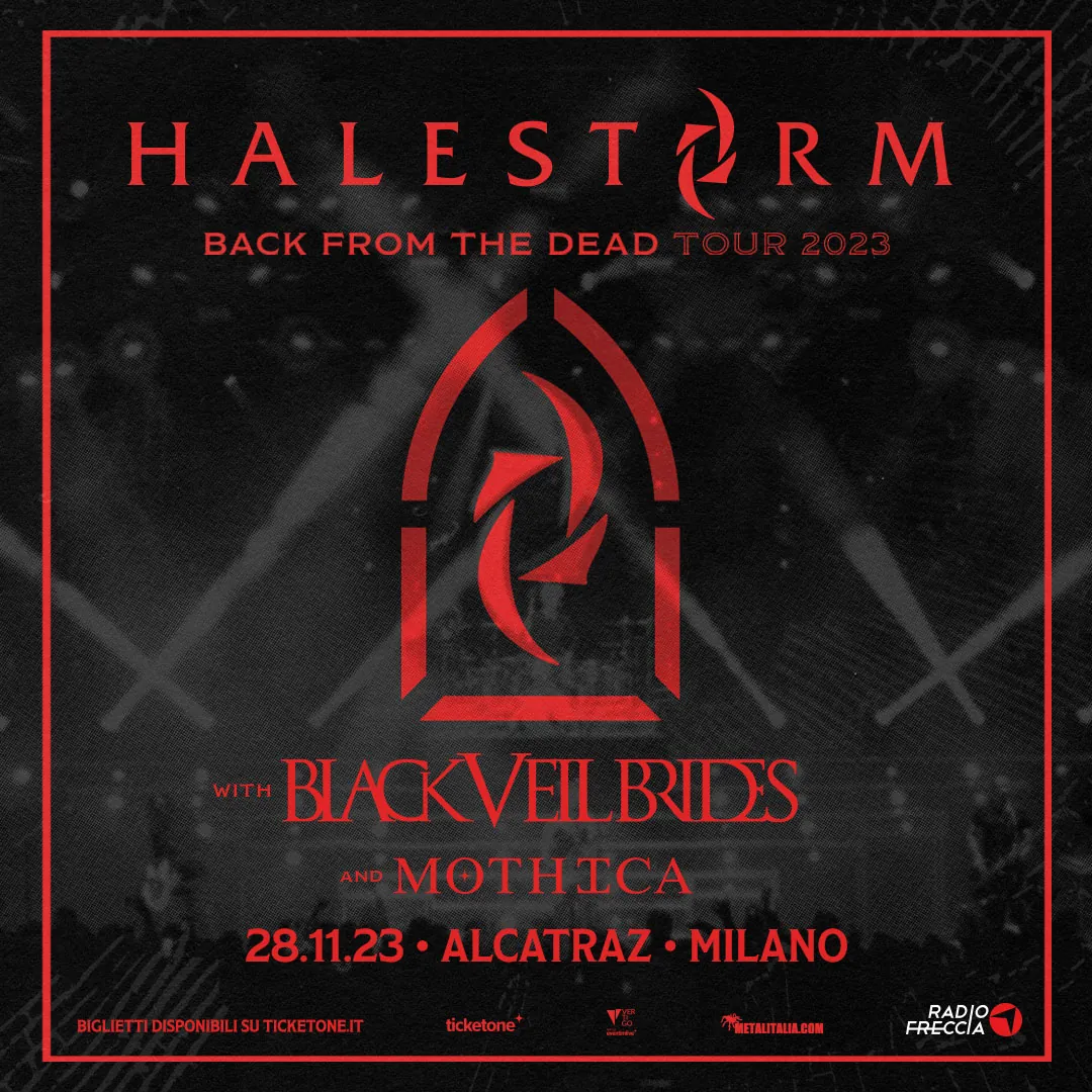 Halestorm, Black Veil Brides: Mothica aprirà la data di Milano