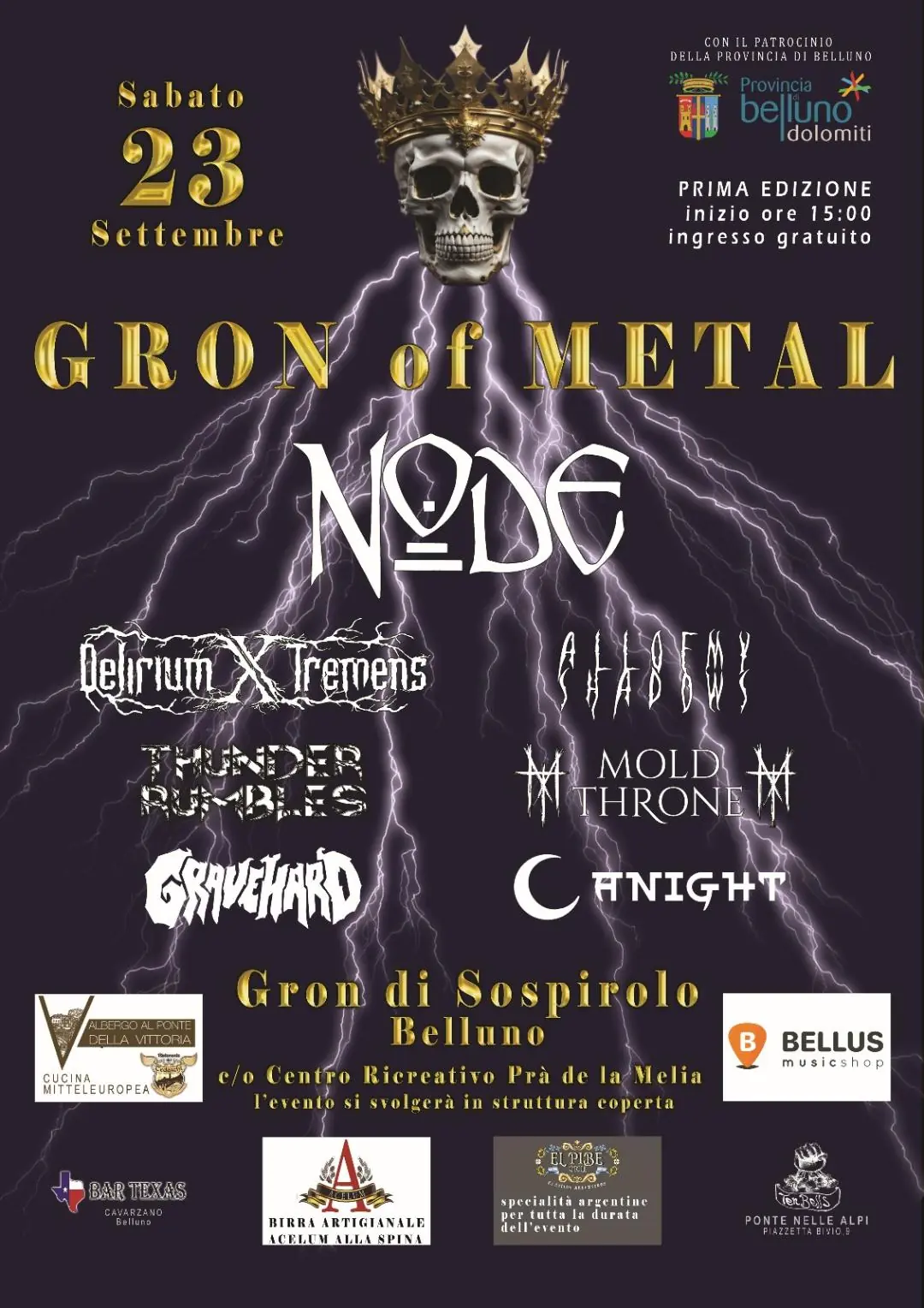 Gron Of Metal: festival con Node e Delirium X Tremens