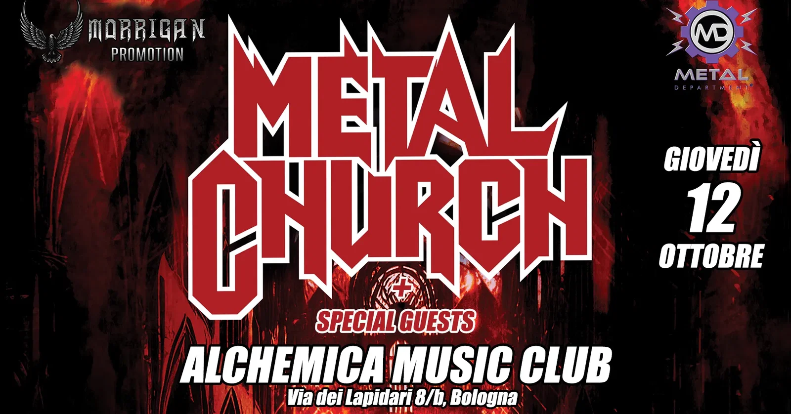 Metal Church: dal vivo a Bologna a ottobre
