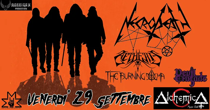 Necrodeath: + special guest live all'Alchemica Music Club (BO) il 29/09/2023