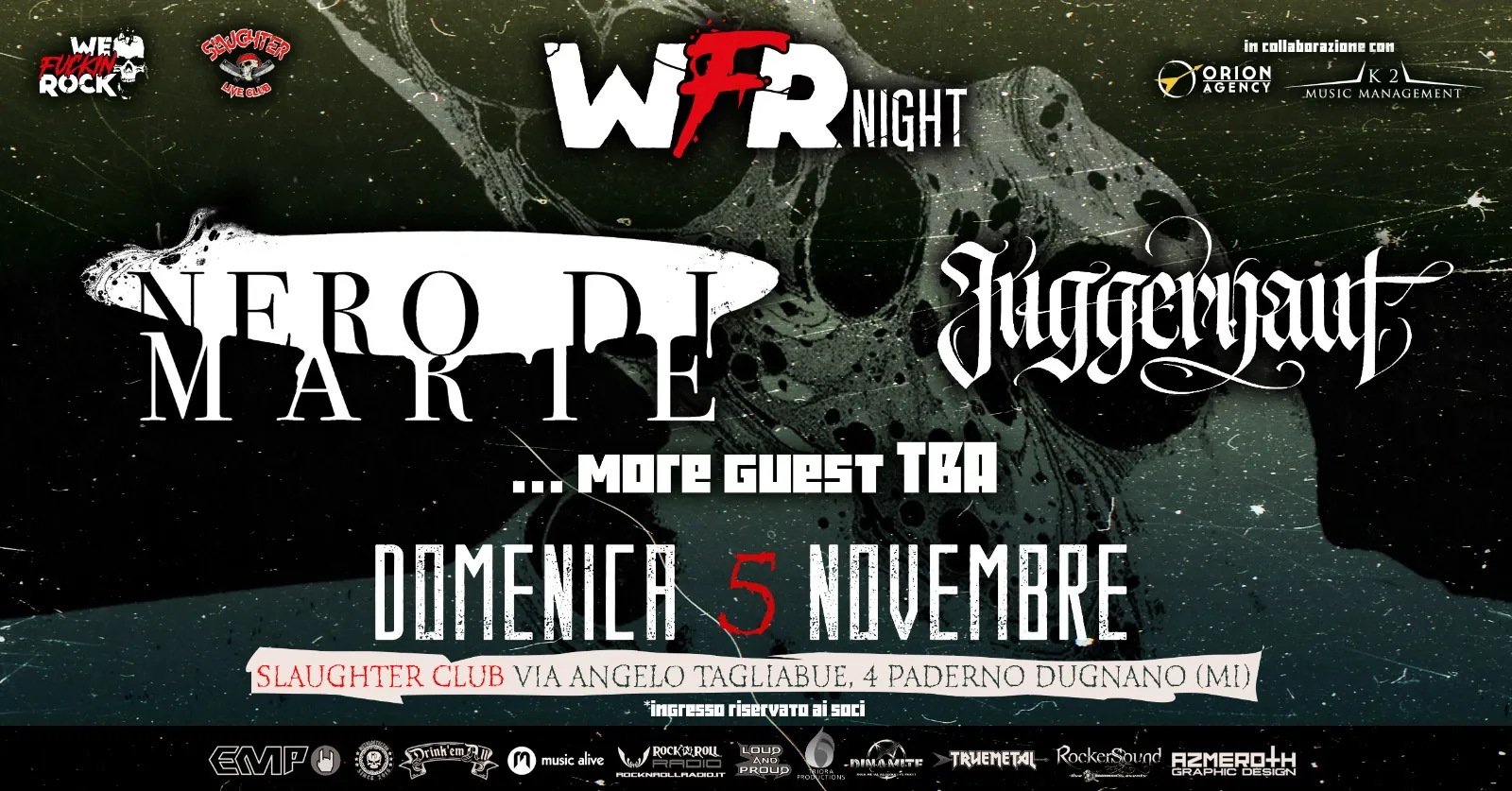 Nero Di Marte: con i Juggernaut a novembre allo Slaughter Club