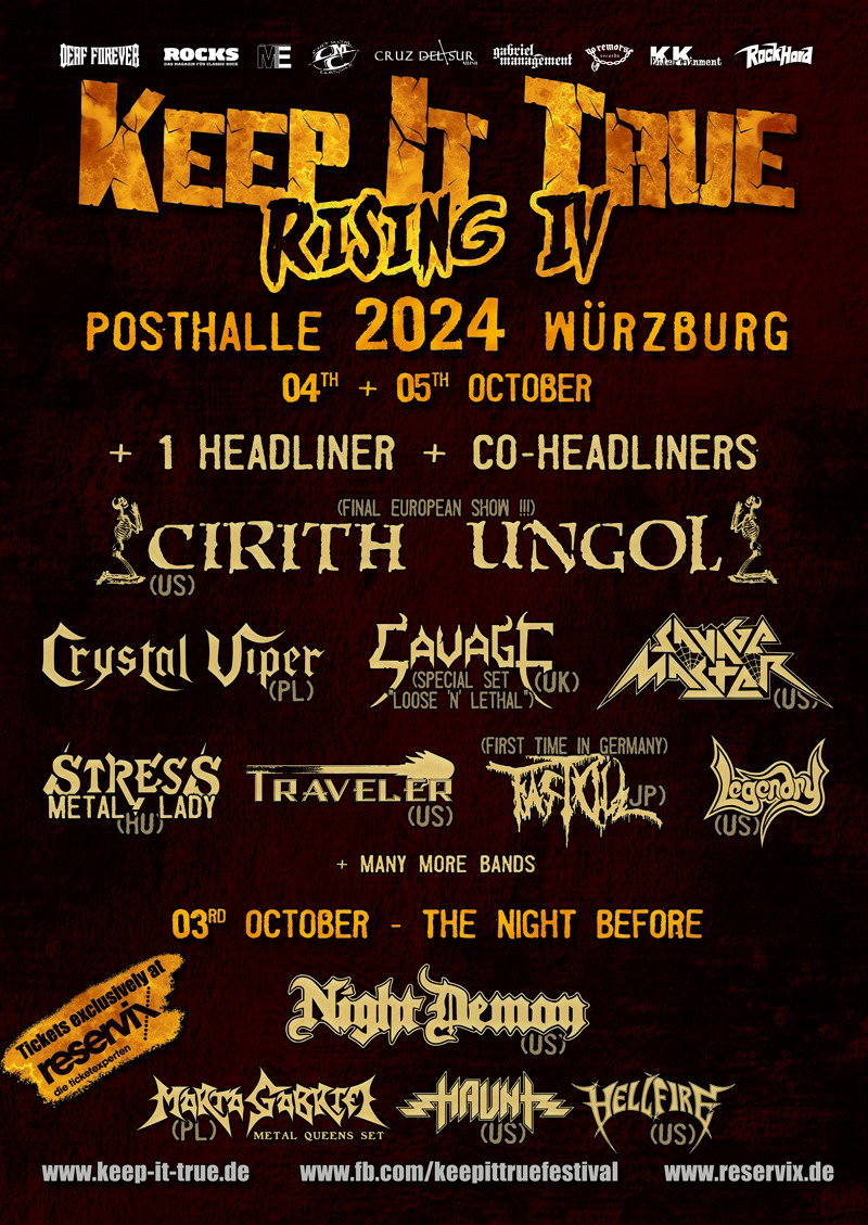 Keep It True: annunciato l'ultimo show europeo dei Cirith Ungol