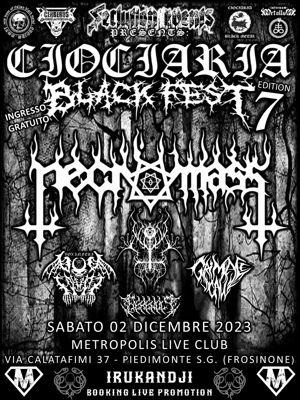 Ciociaria Black Fest 2023: ecco la line-up completa