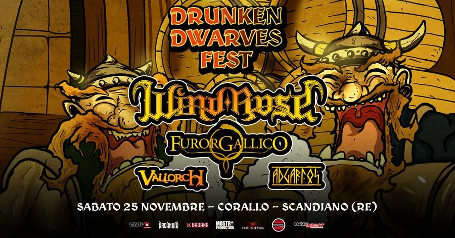 Drunken Dwarves Fest: live a Scandiano con Wind Rose, Furor Gallico e altri