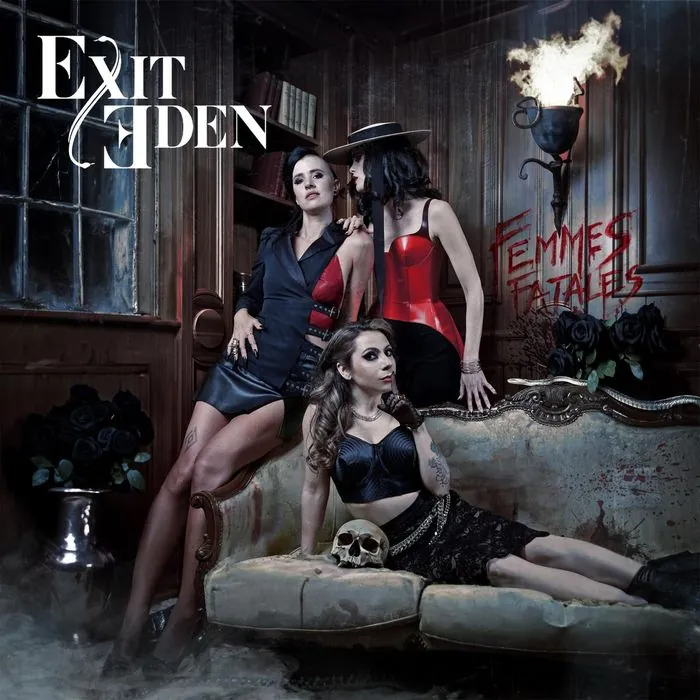 La locandina del nuovo album delle Exit Eden, "Femmes Fatales", in uscita nel 2024.