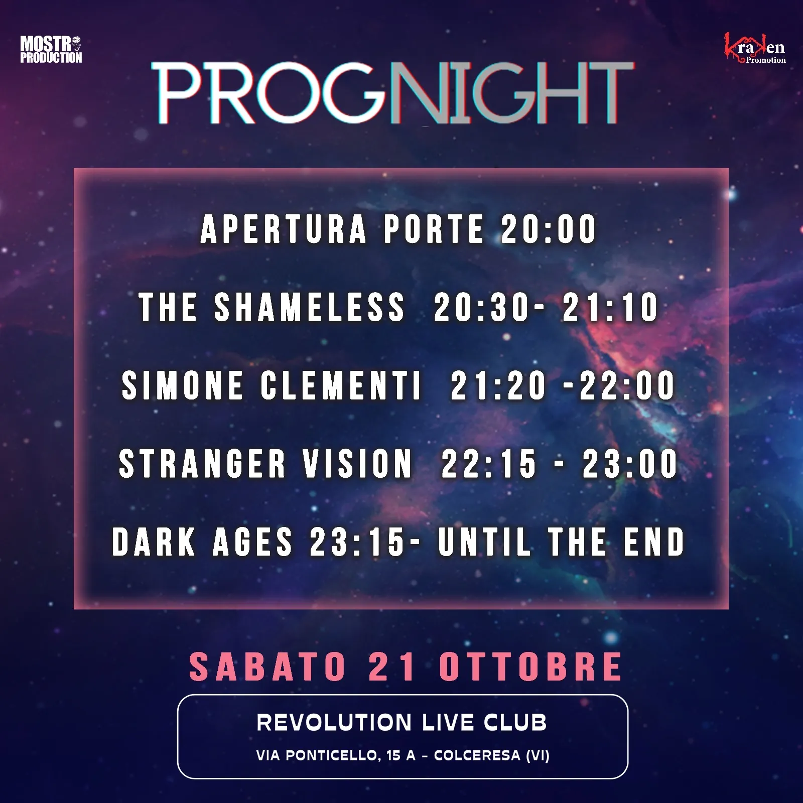 Prog Night 2023: ecco gli orari della manifestazione
