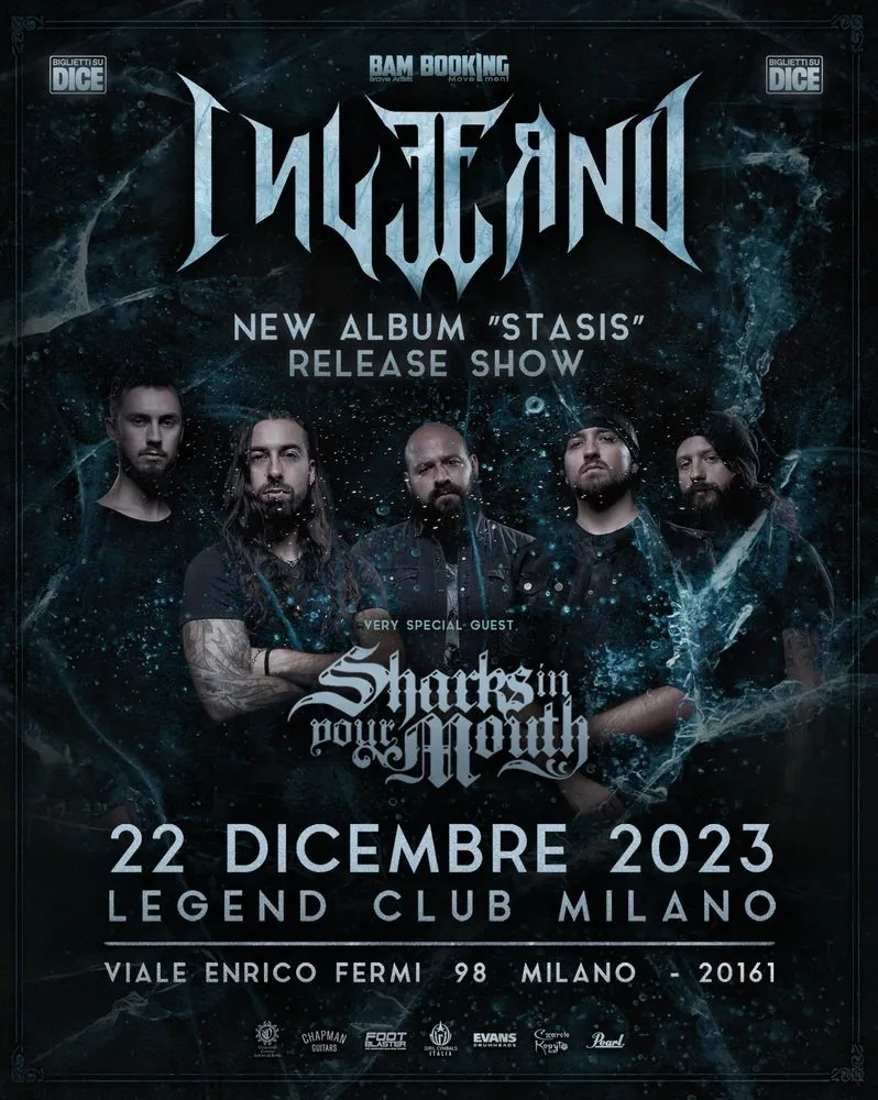 La locandina del release show di "Stasis", primo album degli Inverno