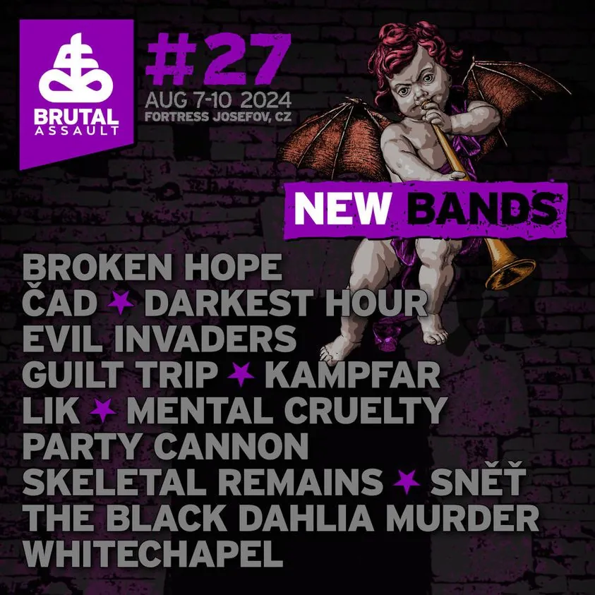 Brutal Assault 2024: altre 13 band aggiunte alla lineup dell'edizione #27