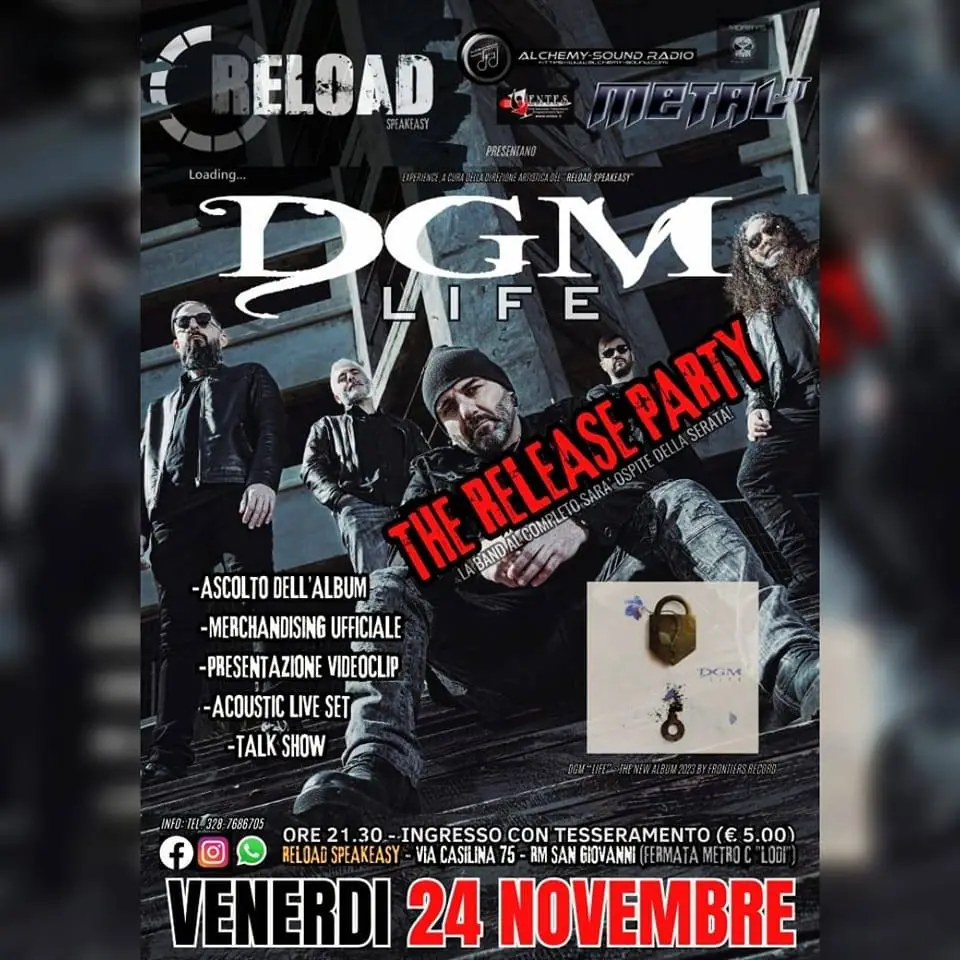 Live Report: DGM@Reload Speakeasy - Release Party di “Life"+Set Acustico
