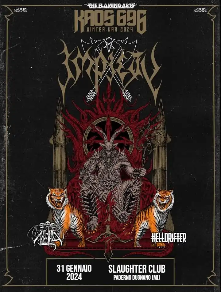 Impiety+ Guests: una data a gennaio 2024 allo Slaughter Club (Paderno Dugnano)