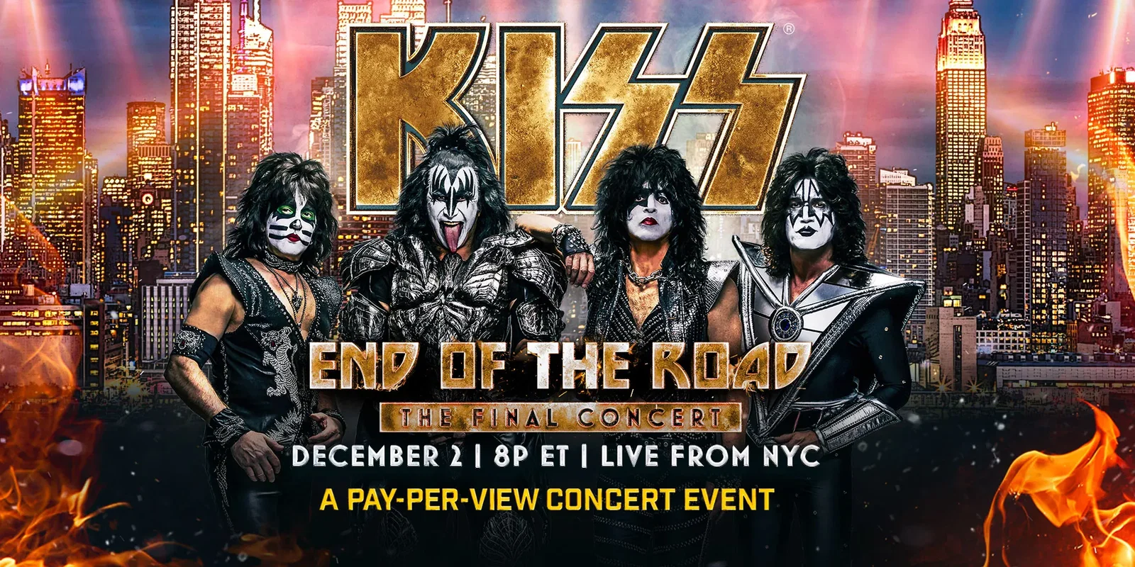 Kiss: in pay-per-view il concerto finale di New York