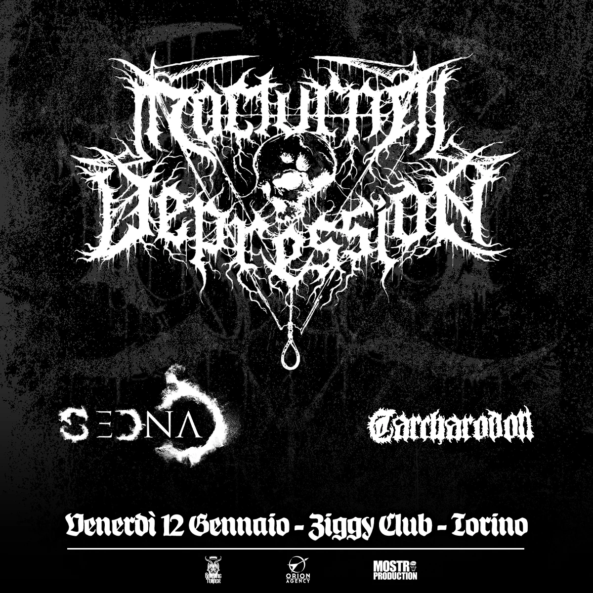 Nocturnal Depression: con SednA e Carcharodon il 12 Gennaio a Torino