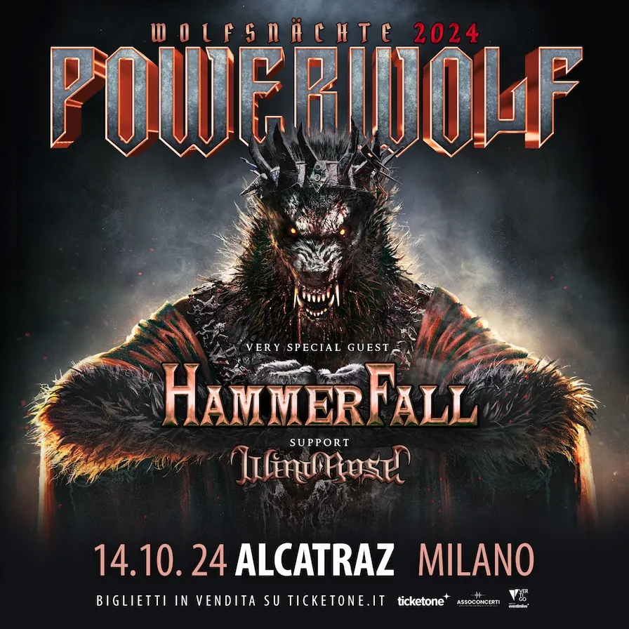 Powerwolf: una data a Milano nel 2024 insieme a Hammerfall e Wind Rose