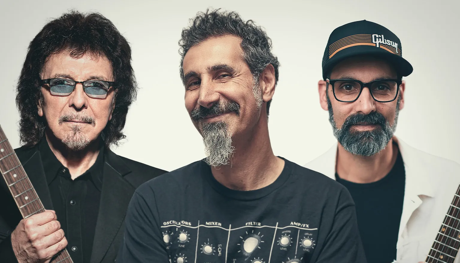 Gibson Band: Tony Iommi, Serj Tankian e Cesar Gueikian uniscono le forze nel nuovo singolo 'Deconstruction'