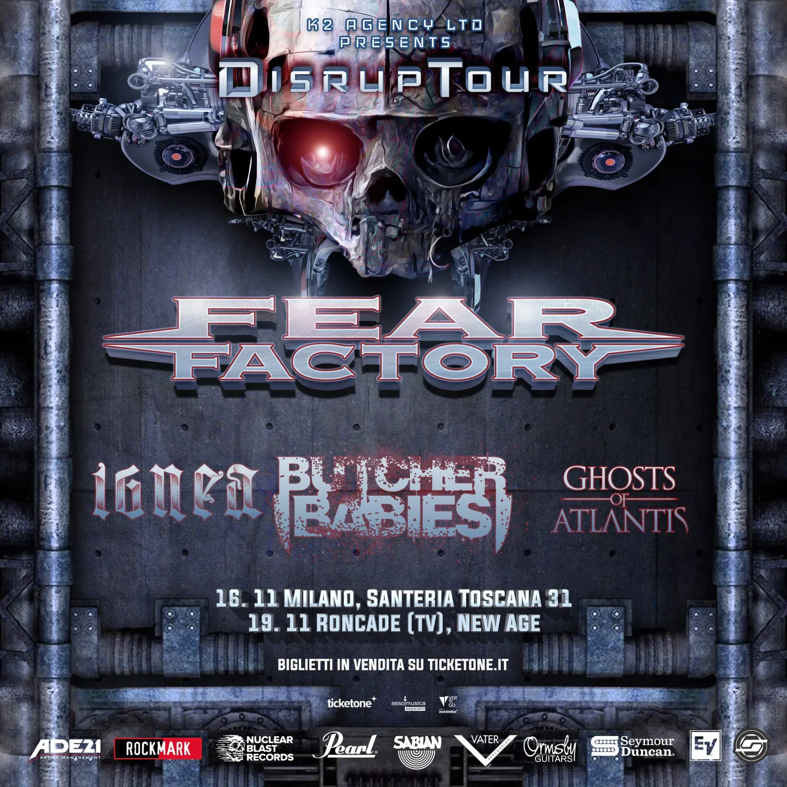 Live Report: Fear Factory+Butcher Babies+Ignea+Ghosts Of Atlantis @Santeria Toscana, Milano – 16/11/2023