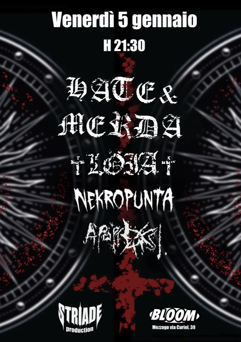 Hate&Merda, Loia: gli orari della data al Bloom di Mezzago