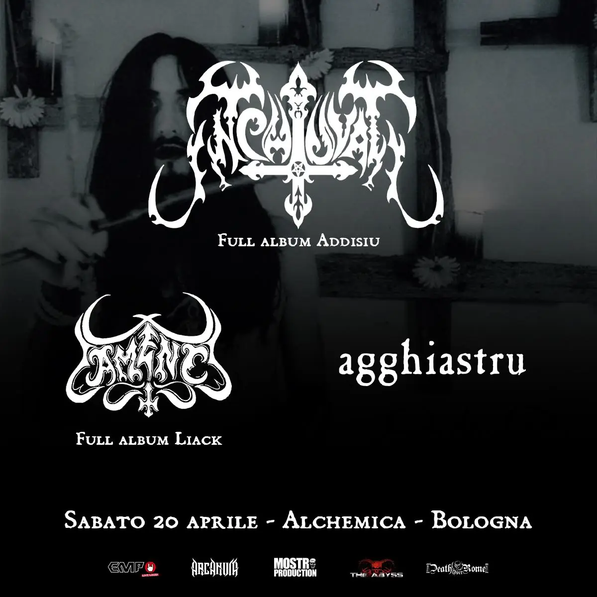Live Report: Inchiuvatu, Agghiastru, Lamentu @ Alchemica Music Club, Bologna 20/04/2024