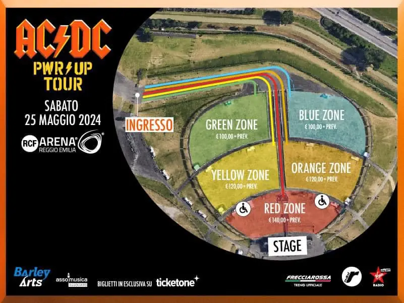 AC/DC: i prezzi per la data di Reggio Emilia