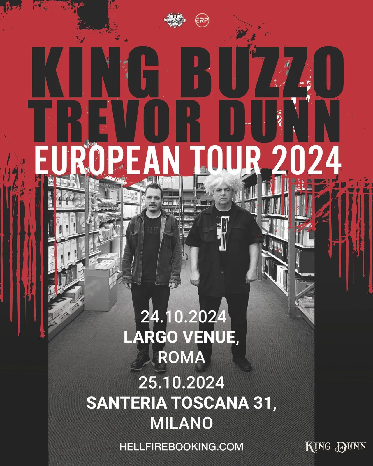 King Buzzo (Melvins) e Trevor Dunn (Mr Bungle): due date in Italia!