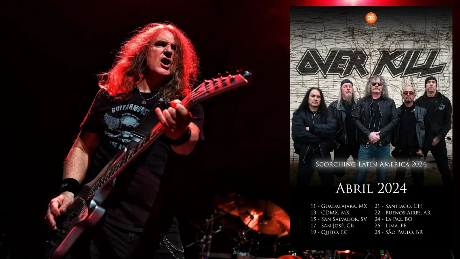 Overkill: sarà David Ellefson a sostituire D.D. Verni per il tour in America Latina