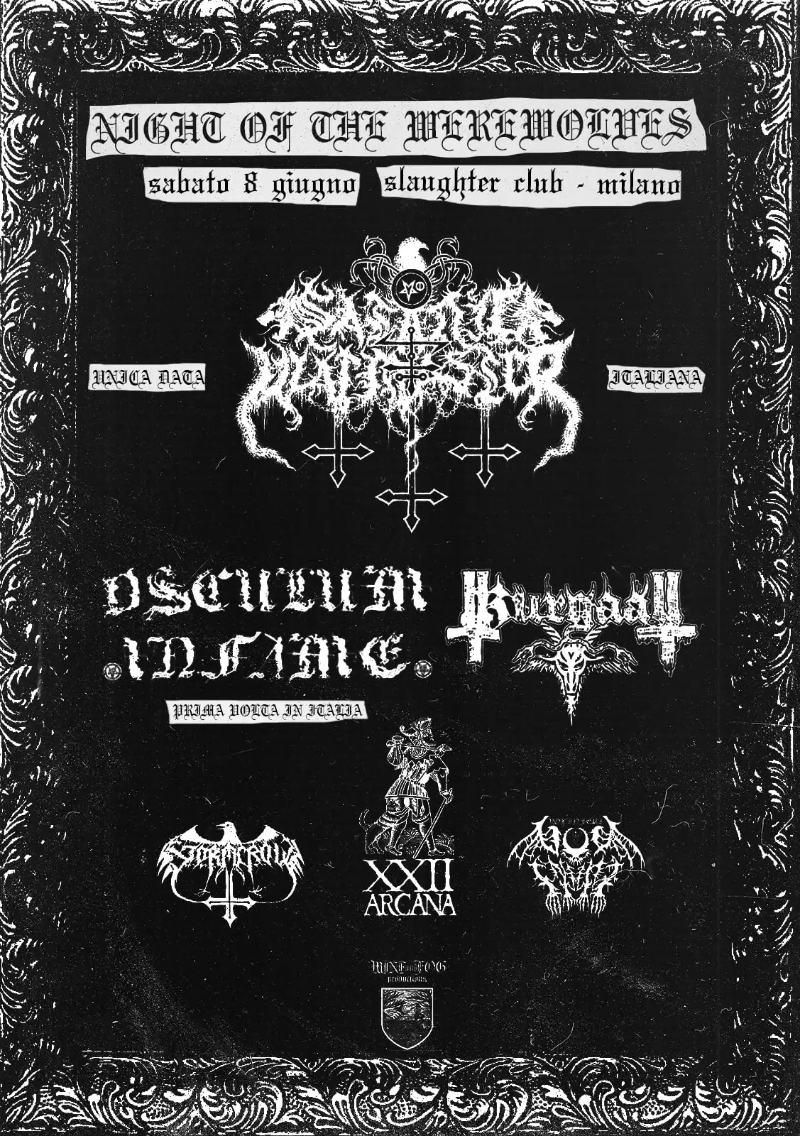 Night Of The Werewolves: Satanic Warmaster, Osculum Infame e altri