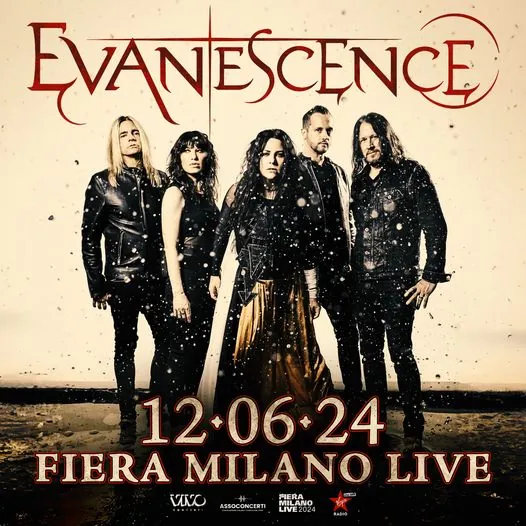 Evanescence: una data a Milano a giugno 2024