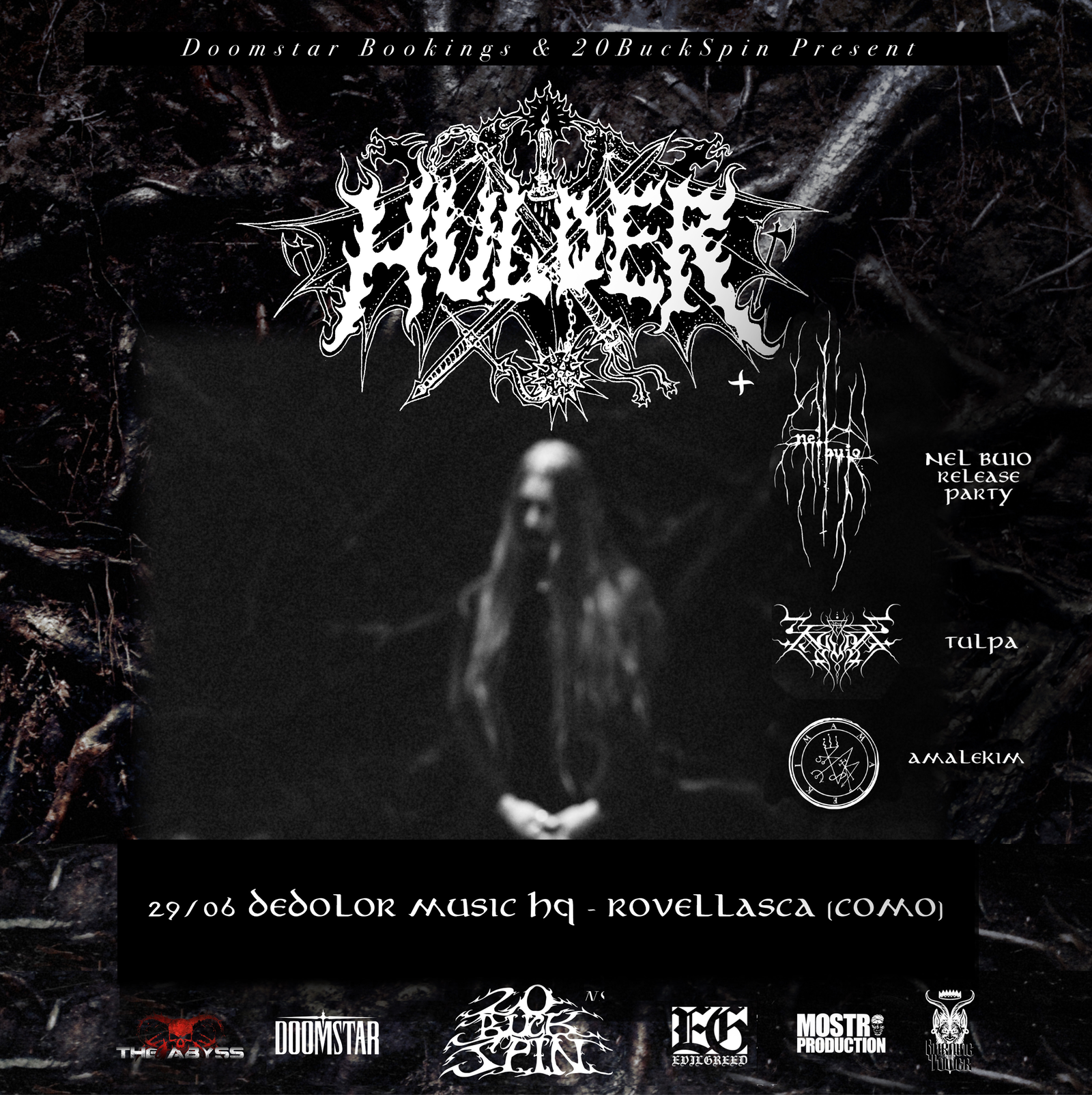 Hulder: il 2 giugno con Nel Buio, Tulpa e Amalekim