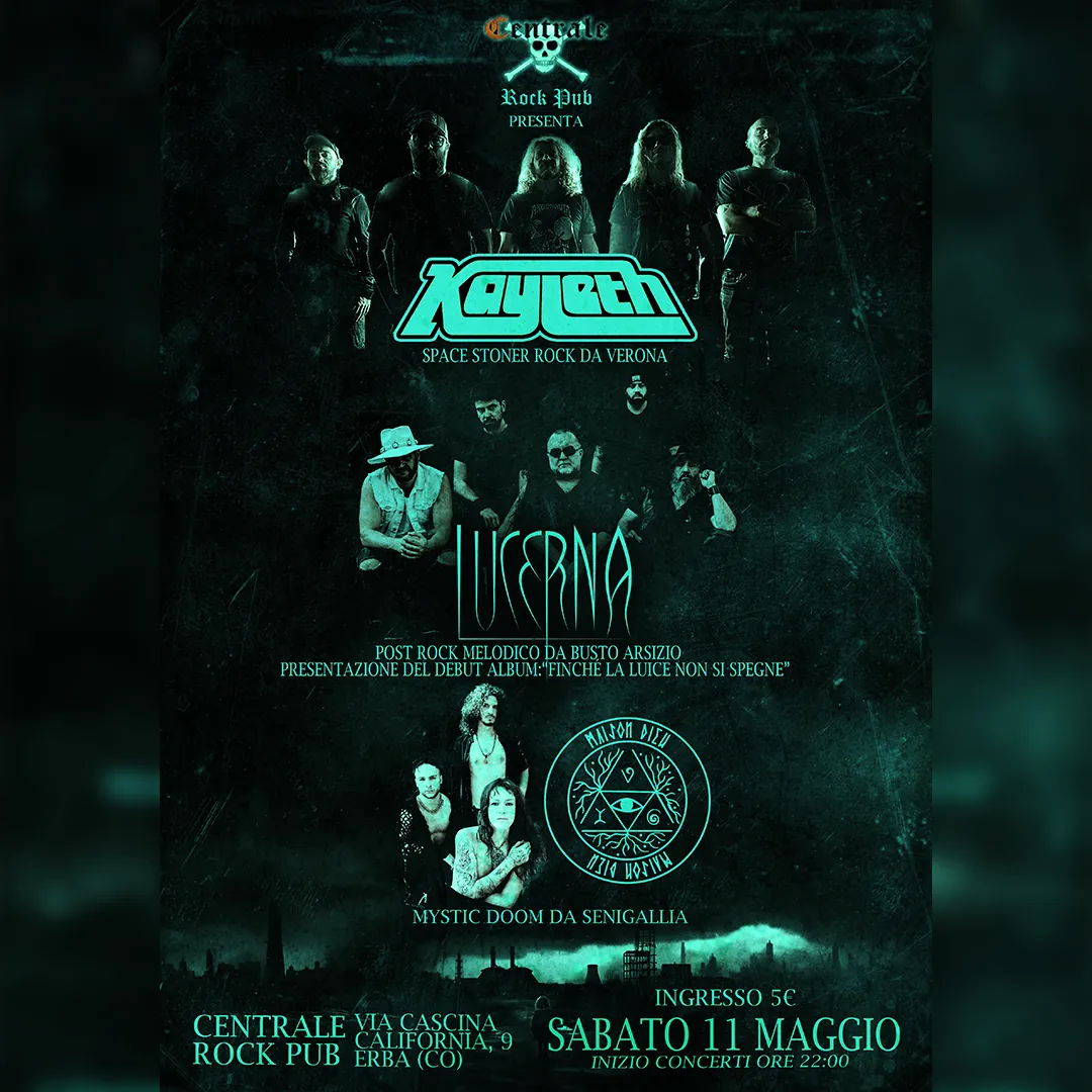 Kayleth: in concerto l'11 maggio con Lucerna e Maison Dieu