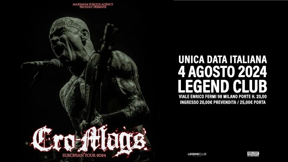 CRO-MAGS: unica data italiana al Legend Club di Milano domenica 4 agosto