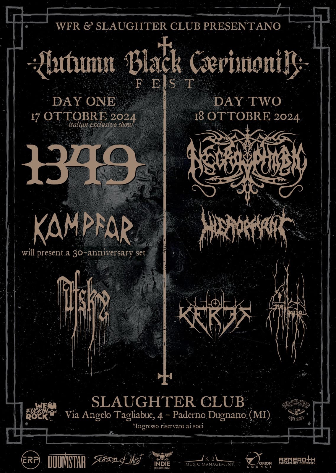 Autumn Black Caerimonia Fest: annuncio line up completa