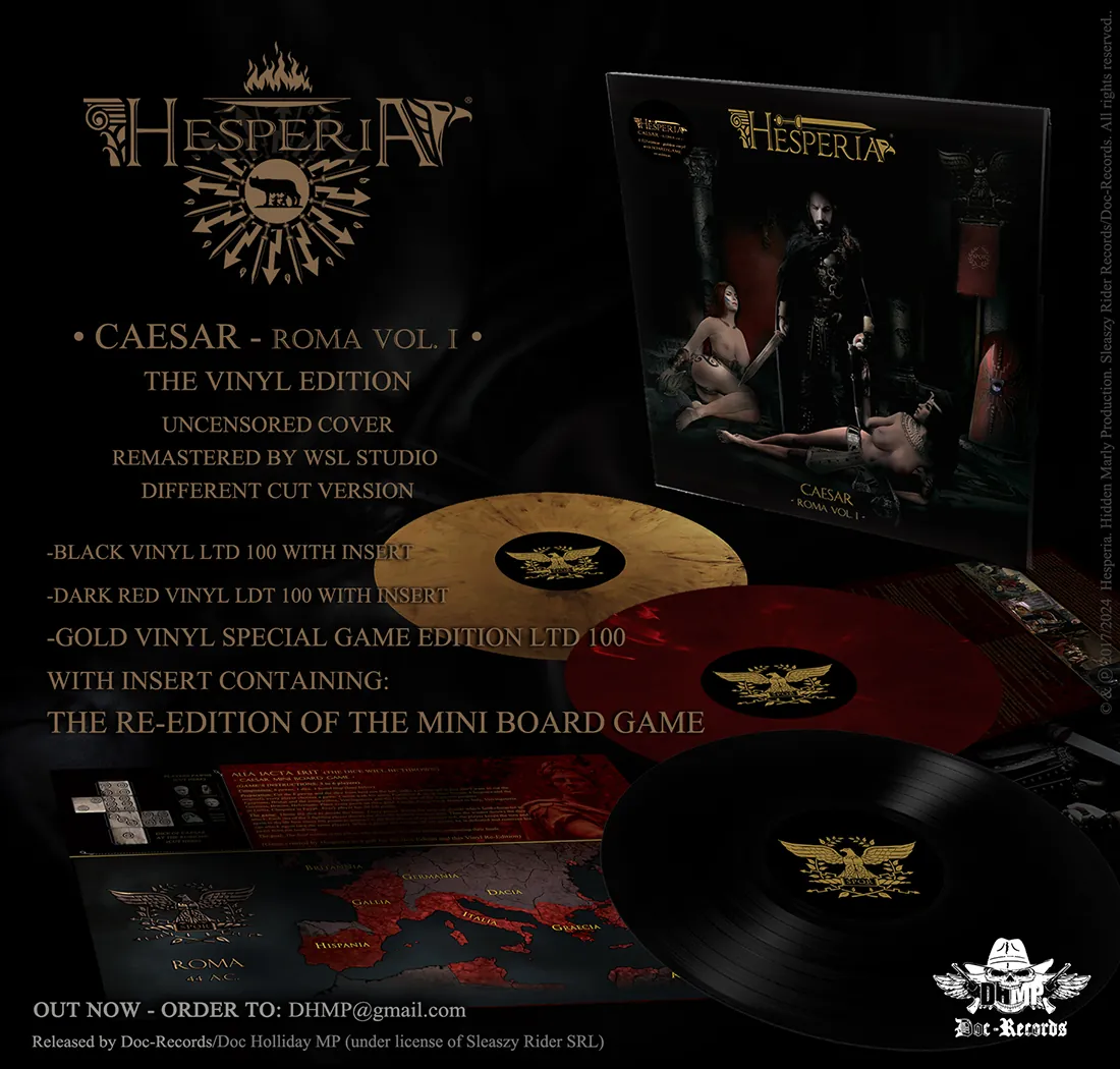 Hesperia: esce la versione in vinile con la riedizione del gioco da tavolo di "Caesar [Roma vol. I]"