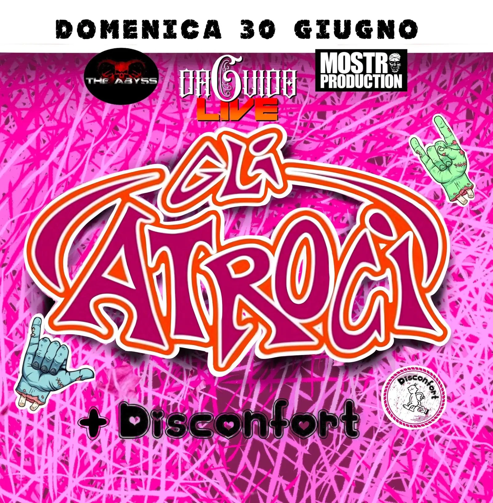 Gli Atroci: con i Disconfort live presso Trattoria da Guido in provincia di Modena