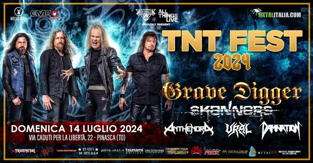 Grave Digger + Skanners + Anthenora + Ural + Damnation @ TNT Fest, Pinasca (TO) - 14/07/2024
